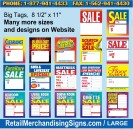 Furniture Price Cards Large 8 1/2 inch x 11 inch 